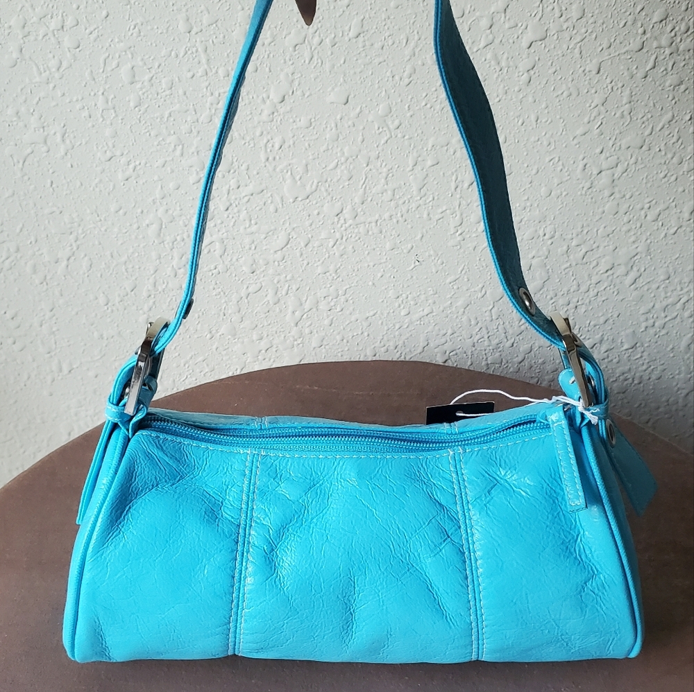 Super Cute! Excellent! Gianni, 10L x 4w Aqua Blue Small Hobo Bag